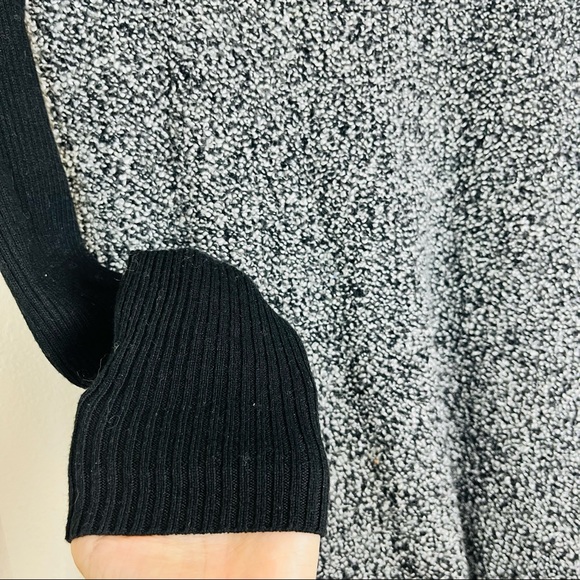 LOFT Raglan Black Knit Long Sleeve Sweater Top SMALL Zipper Casual Pullover - Picture 4 of 7